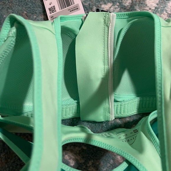 Nike Dri-FIT High-Support Padded Zip-Front Sports Bra (Green) Women’s XS - Picture 7 of 7